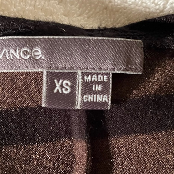 VINCE black and brown striped pocket tee - XS - Picture 3 of 4